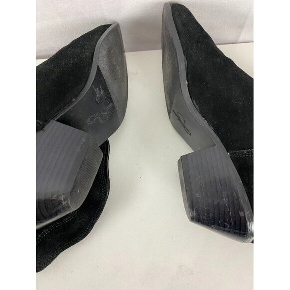 AJ Valenci Studded  80's Black Suede Cowboy Boots Women's 9M. - Picture 7 of 9